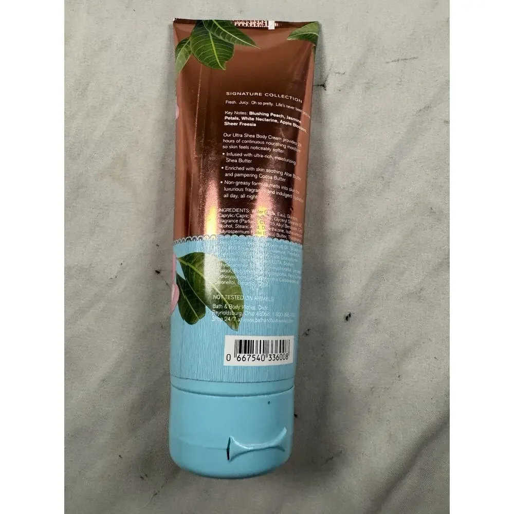Bath & Body Works Pretty As A Peach Ultra Shea Body Cream 8 Oz New